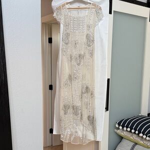 Free People Sheer Beaded gown